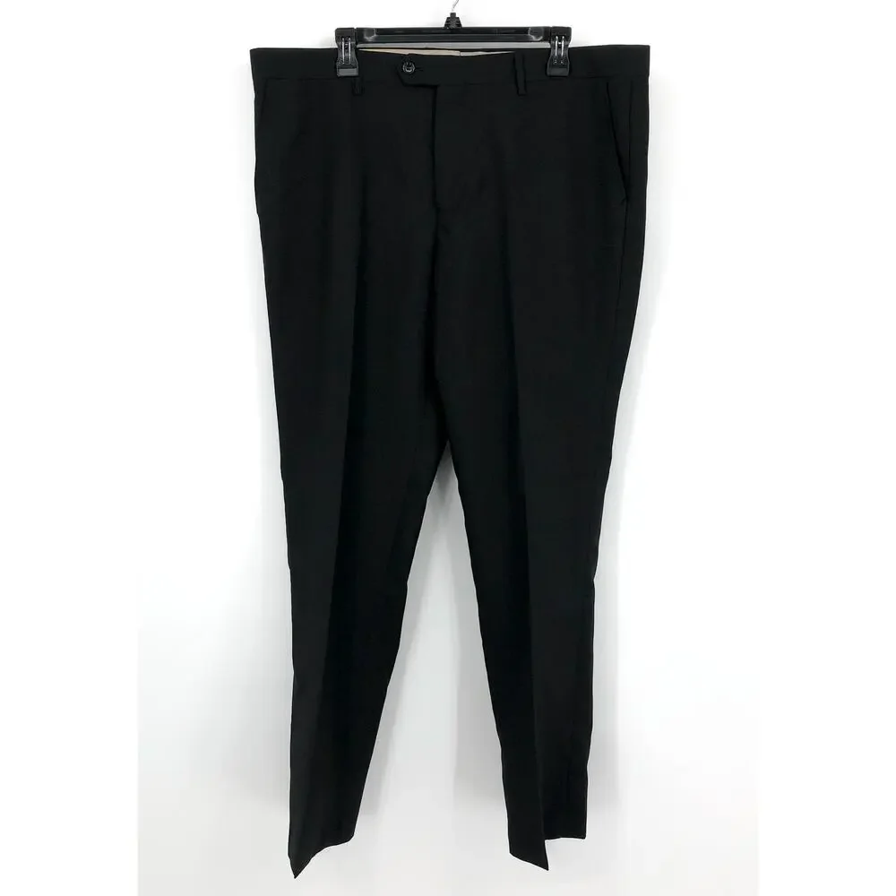 OPPOSUITS Men's Straight Leg Dress Pants 40X34 Black Flat Front NWOT